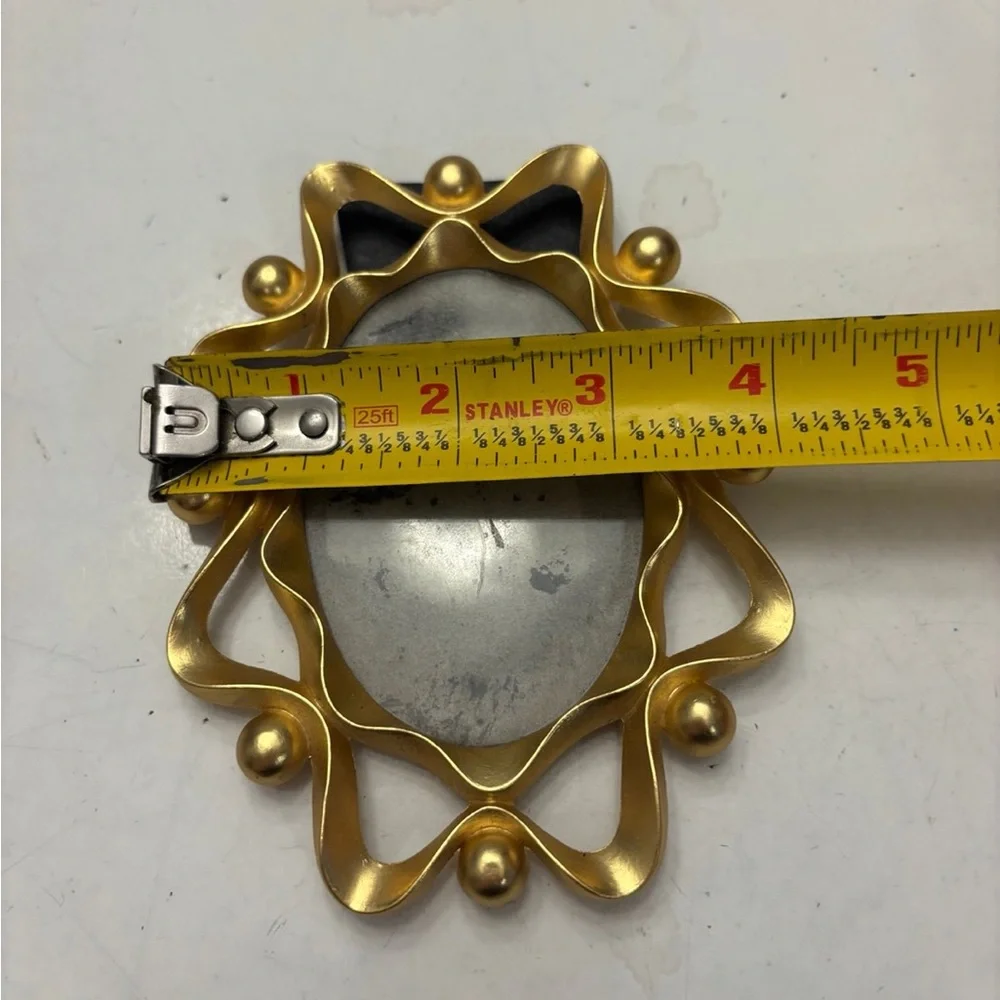 Gold tone mini picture frame